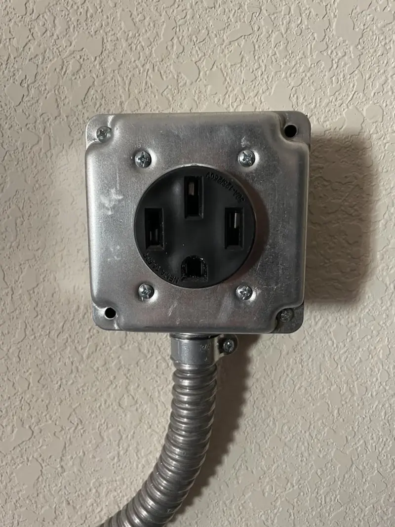 NEMA 14-50 outlet installed for Smart Home Electrical in Slinger